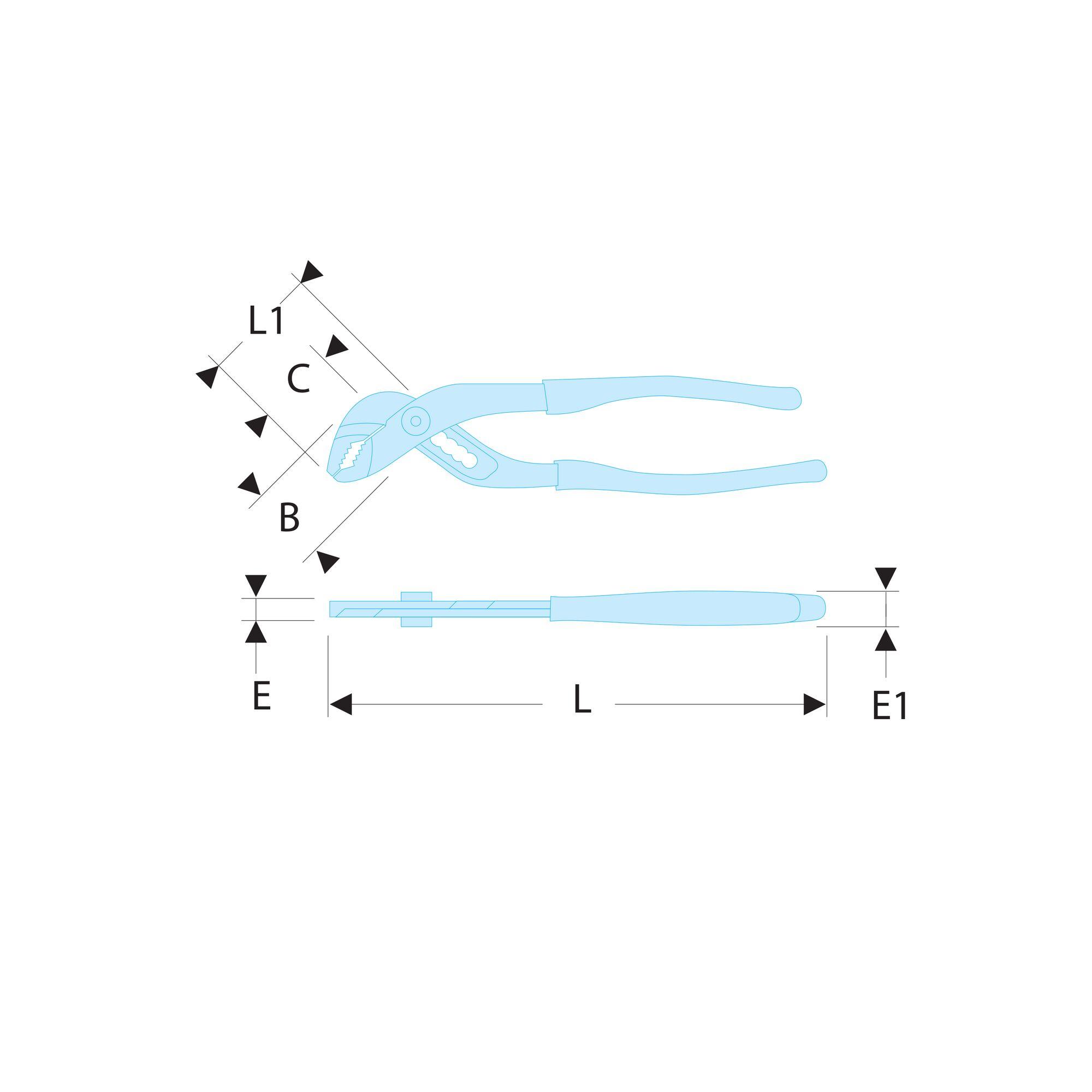 Pince multiprises180mm Facom 181A.18CPEPB